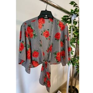 Rose Crop Top Tie